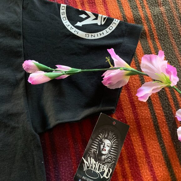 Men's Size Lg "Mafioso" Brand SS T-Shirt Black with Awesome Designs New w/ Tags - Picture 6 of 11